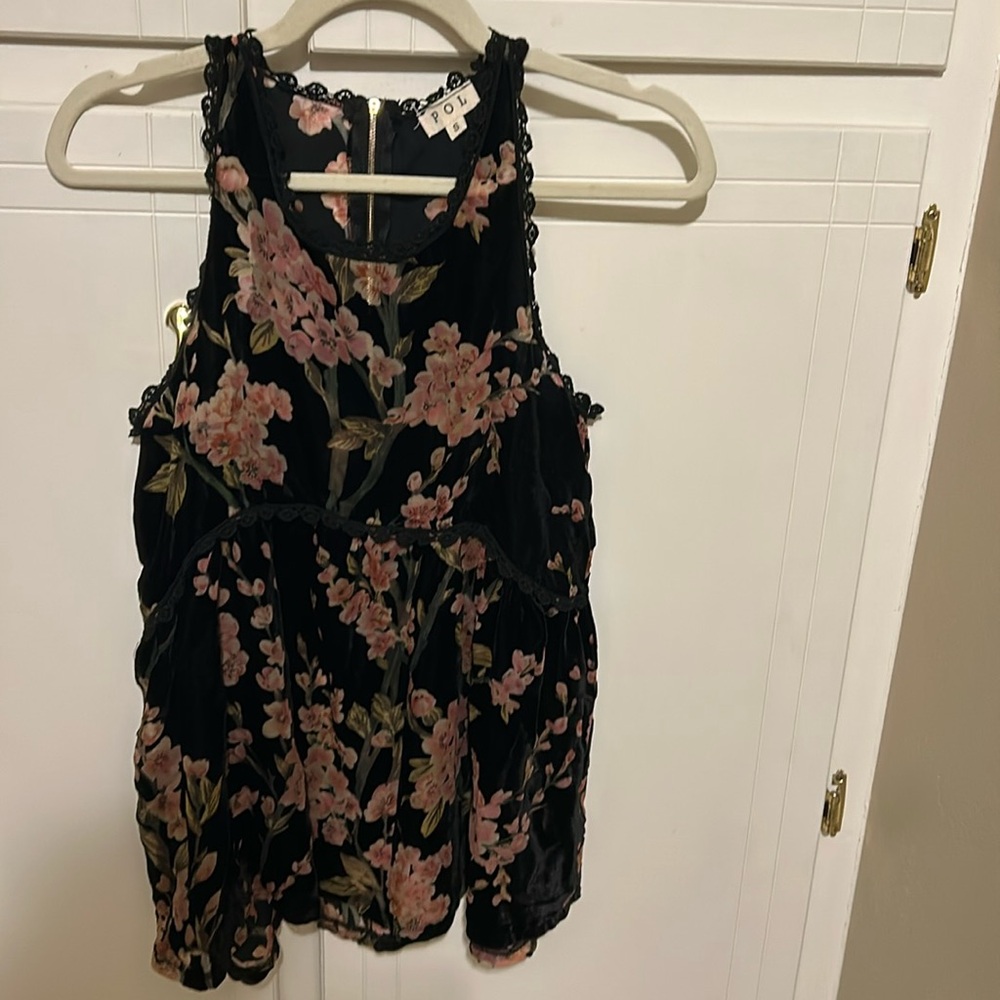 POL velvet semisheer tank NWOT